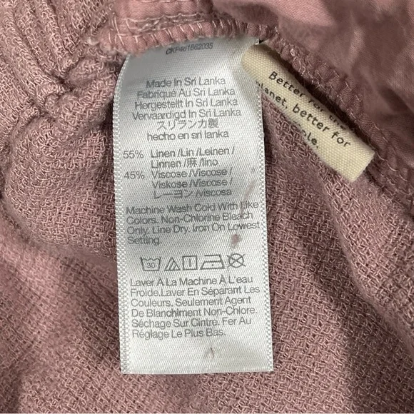 Madewell Breezewoven Pull-On High-Rise Straight Pants linen blend Size M - Picture 7 of 7